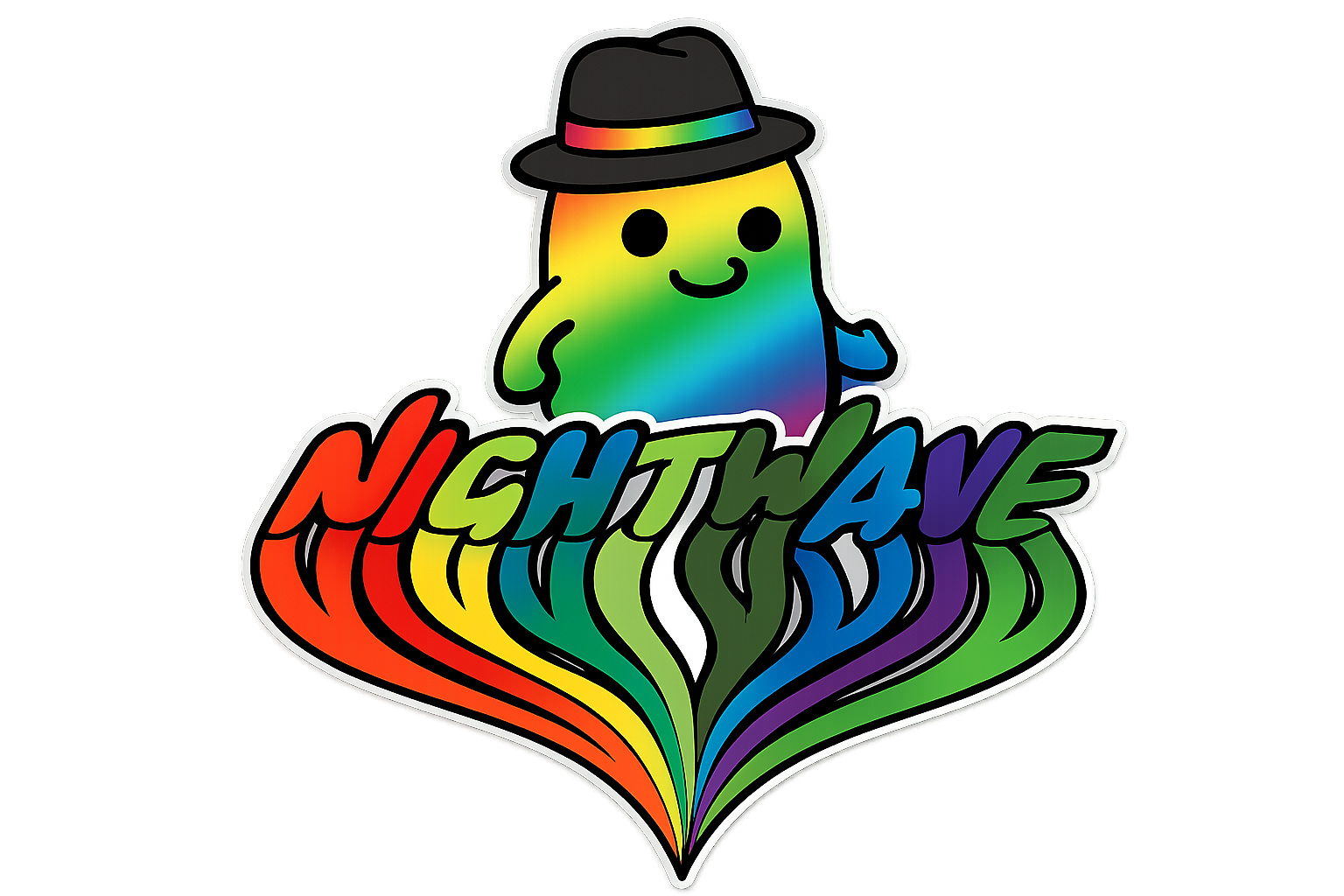 Nightwave logo featuring Bean mascot